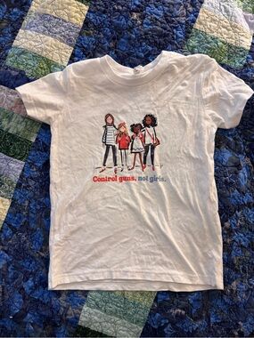 Bundle of 2 kids Jennifer Vallez “Control Guns Not Girls” tshirts